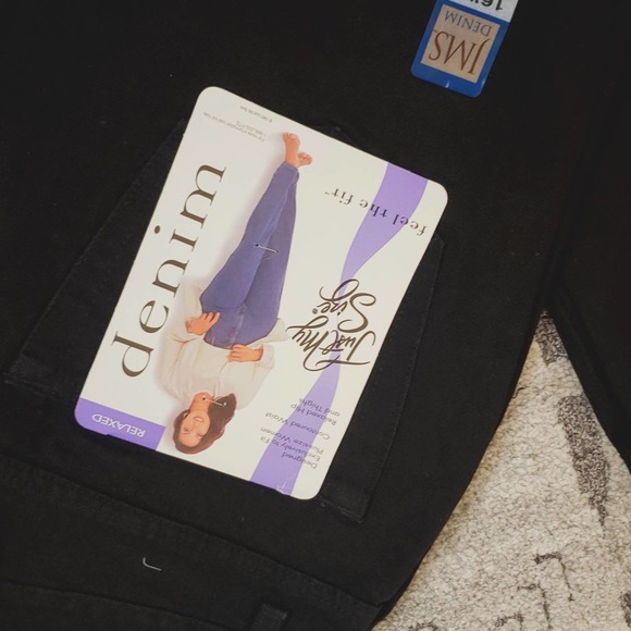 Just My Size Vintage Black Relaxed taper Jeans size 16W Tall - Picture 2 of 9